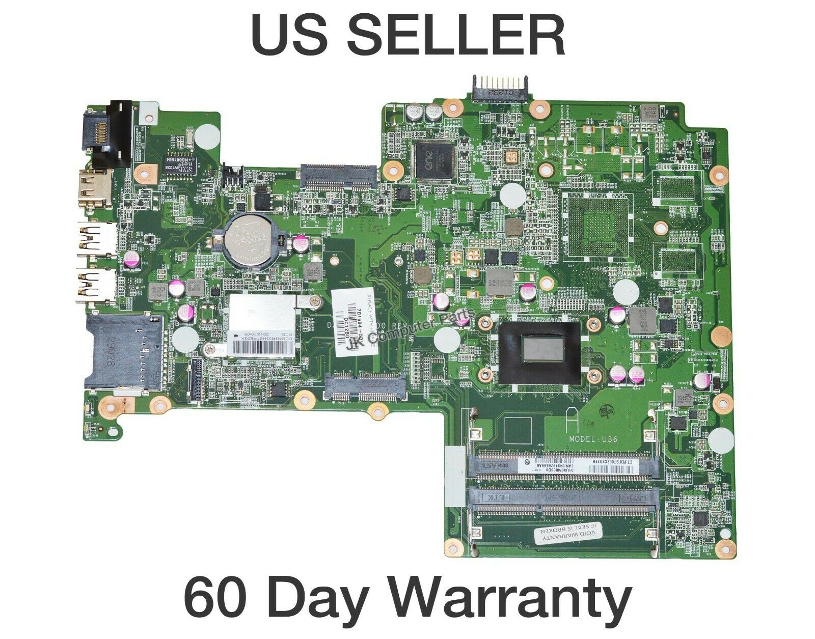 HP Pavilion 15-B Laptop Motherboard w/ Intel I5-3317U 1.7Ghz CPU 701694-501 CPU Speed: 1.7 GHz MPN: 701694